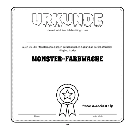 Urkunde zum Schluss