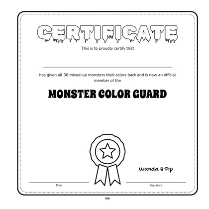 A certificate at the end